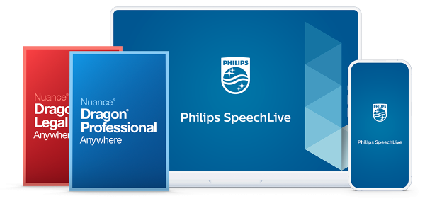 Philips SpeechLive Nuance Dragon Professional Anywhere Spracherkennung