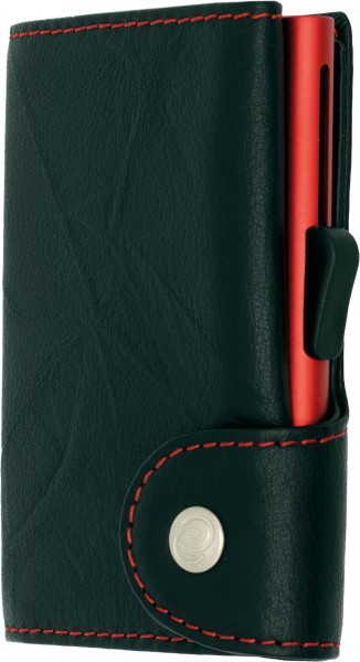 Einfachportemonnaie - Wallet Black Nero with Red Holder