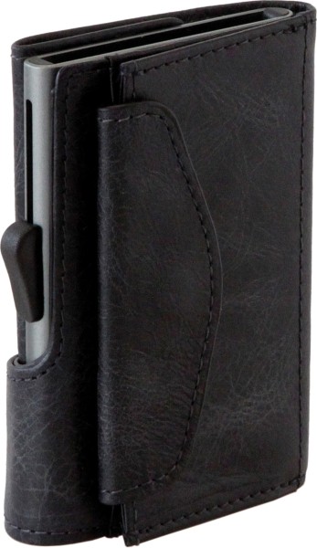 Portemonnaie mit Münzfach - Coin Wallet Blackwood with grey cardholder